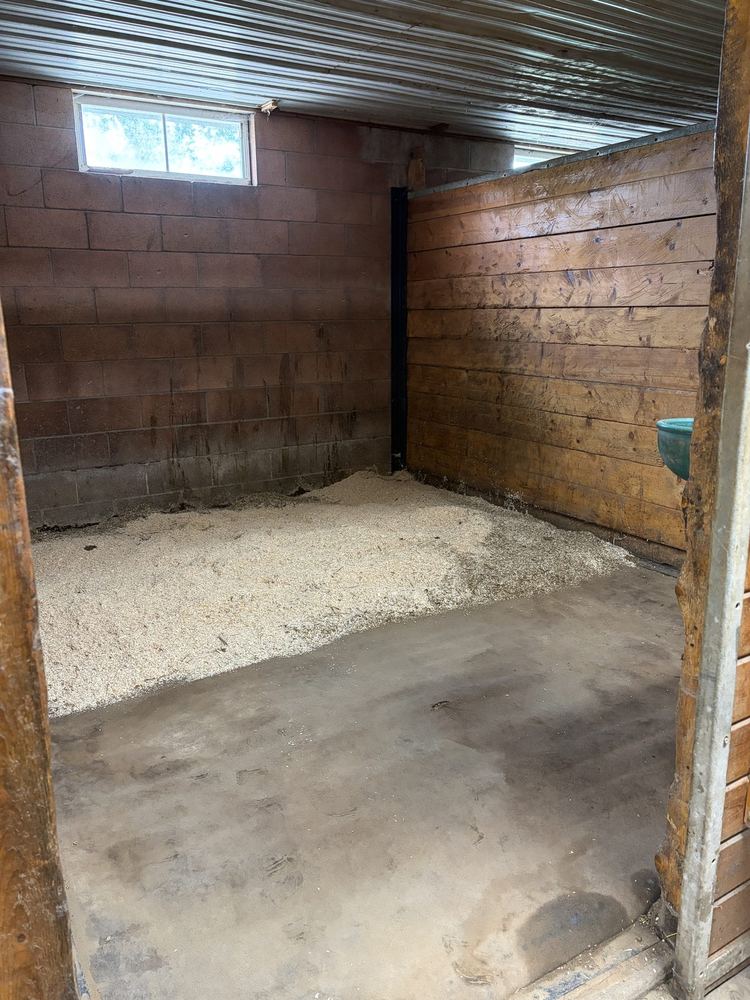 10x12 rubber-matted box stall